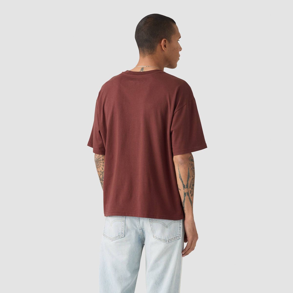 Levi's® Men's Relaxed Fit Short Sleeve Boxy Port Provisions T-Shirt - Burgundy - thumbnail 2