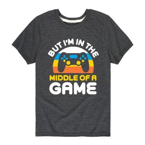 Boys' - Instant Message - But Im In The Middle Game Short Sleeve Graphic T-Shirt - 1 of 4