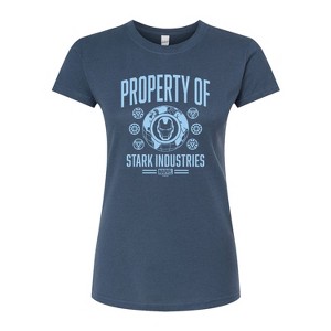Women's - Marvel - Iron Man Property Of Stark Industries Fitted Graphic T-Shirt - 1 of 2