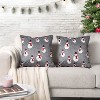 PAVILIA Set of 2 Throw Pillow Covers, Decorative Velvet Square Cushion Cases for Bed Sofa Couch Bedroom Living Room - 2 of 4