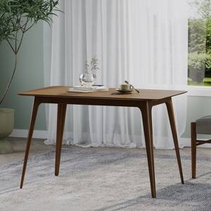 GDFStudio Keiko Mid-Century Modern Wood Rectangle Dining Table with Splayed Legs - 1 of 4