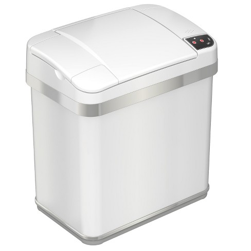 halo Stainless Steel Rectangular Sensor Trash Can with AbsorbX Odor Control System and Fragrance - image 1 of 4