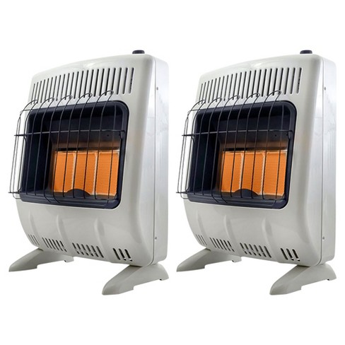 Mr. Heater 18000 Btu Vent Free Radiant Propane Indoor And Outdoor Wall Or  Floor Heater With Thermostat For Spaces Up To 500 Square Feet, (2 Pack) :  Target