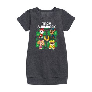 - Paw Patrol - Team Shamrock Graphic Short Sleeve Fleece Dress - 1 of 3