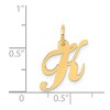 Black Bow Jewelry 14k Yellow Gold Ella Collection Small Fancy Script Initial Pendant A-W - 4 of 4