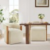 Spruce&Spring Upholstered Dining Chair with Wood Armrests & Hidden Wheels - 2 of 4