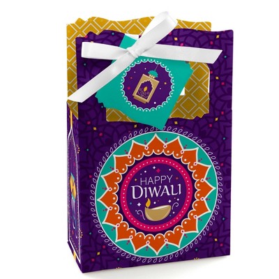 Big Dot of Happiness Happy Diwali - Festival of Lights Party Favor Boxes - Set of 12