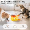 FAAYFIAN Cat Puzzle Treat Dispenser, Interactive Duck-Shaped Enrichment Toy for Cats and Small Dogs - 2 of 4