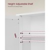 Wall-Mounted Cabinet with 2 Mirrored Doors, 22.2x23 Inch Adjustable Shelf Storage with Open Compartment - 3 of 4