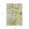Sage Fern Green And Ivory Floral Washable Indoor Outdoor Area Rug - 3 of 4
