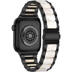 Worryfree Gadgets Metal & Resin Band for Apple Watch with Butterfly Buckle Claps - 6 Color Options - 1 of 1