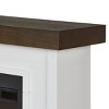Bernice 67" Landscape Electric Fireplace in White by Real Flame - 4 of 4