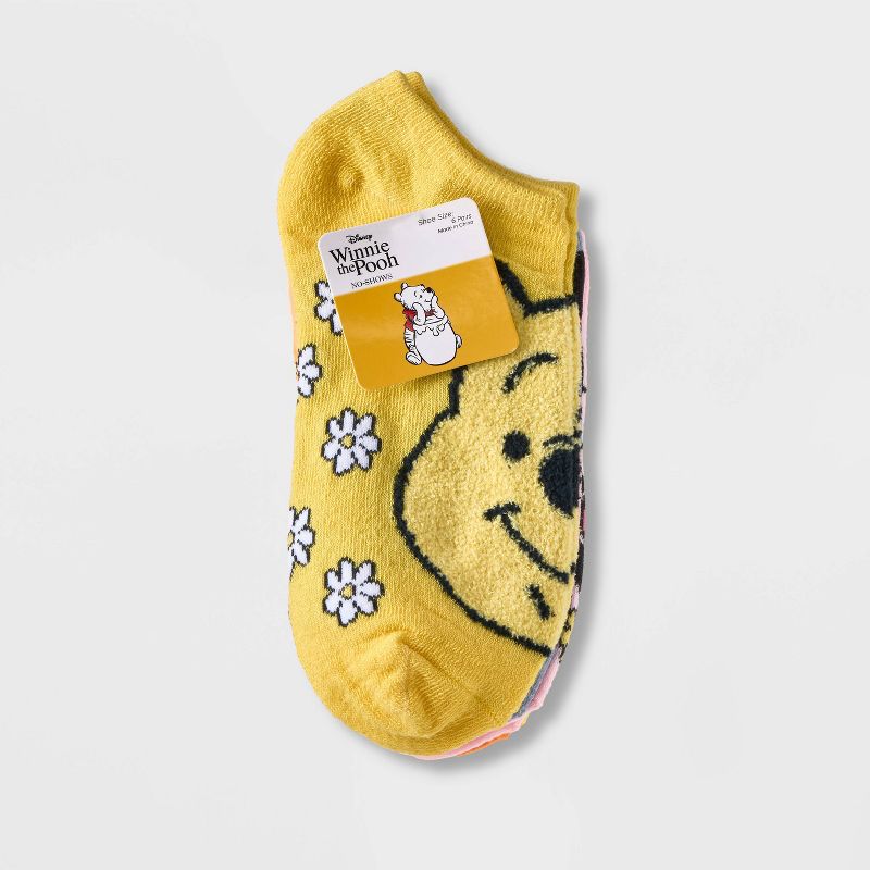 Women&#39;s 6pk Winnie The Pooh Low Cut Socks - Assorted Colors 4-10, 2 of 3