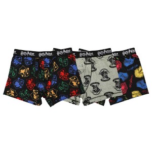 Harry Potter Hogwarts House Crest Men's 3pk Boxer Briefs - 1 of 4