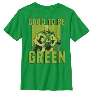 Boy's Justice League St. Patrick's Day Martian Manhunter Good to be Green T-Shirt - 1 of 4