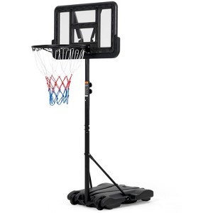 Basketball Hoop Outdoor 10FT Height Adjustable, Portable Basketball Goals & Hoops with PC Backboard and Large Water/Sand Base - 1 of 4