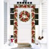 4 in Artificial Pre-Lit Christmas Wreath, Xmas Wreath with Striped Bows, 20 LED Lights, Battery Operated - 4 of 4