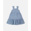 Deux par Deux Girl Multi-Tiered Eyelet Dress Gray Blue - 3 of 4