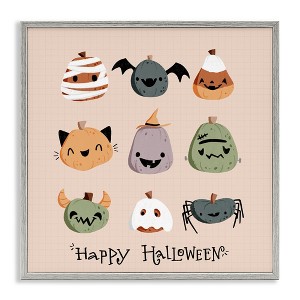 Stupell Industries Cute Halloween Costume Pumpkins Framed Giclee Art - 1 of 4