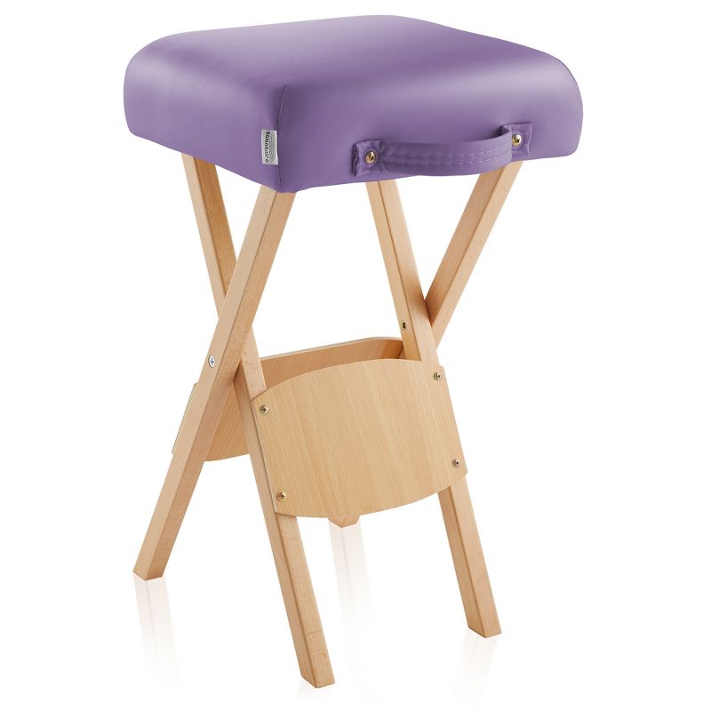 Saloniture Wood Folding Massage Stool with Carrying Case, 2 of 8
