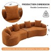 110'' Curved Modular Sofa Sectional Sleeper, High-Density Foam Chenille Couch for Living Room Apartment, No Assembly-3irtyhousy - 3 of 4