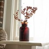 Wrapped Neck Bud Vase Amber Glass & Metal by Foreside Home & Garden - 2 of 4