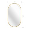 Serio 20"x 30" Modern Oval/Pill Shaped Wall Mount Mirror,Horizontal/Vertical Hanging Aluminum Alloy Frame Mirror-The Pop Home - 4 of 4