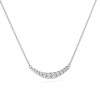 Pompeii3 1/2Ct TW Diamond Graduated Bar Necklace 14k Gold Lab Created Pendant 28mm - 3 of 4