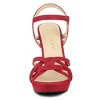 Allegra K Women's Slingback Crisscross Strap Strappy Platform Stiletto Heels Sandals - 3 of 4