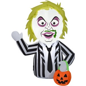 Gemmy Airblown Inflatable Beetlejuice CarBuddy, 3 ft Tall, Black - 1 of 4