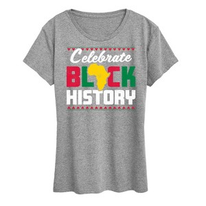 Women's - Instant Message - Celebrate Black History Month Short Sleeve Graphic T-Shirt - 1 of 4