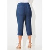 Catherines Women's Plus Size Petite The Knit Jean Capri (With Pockets) - 3 of 4