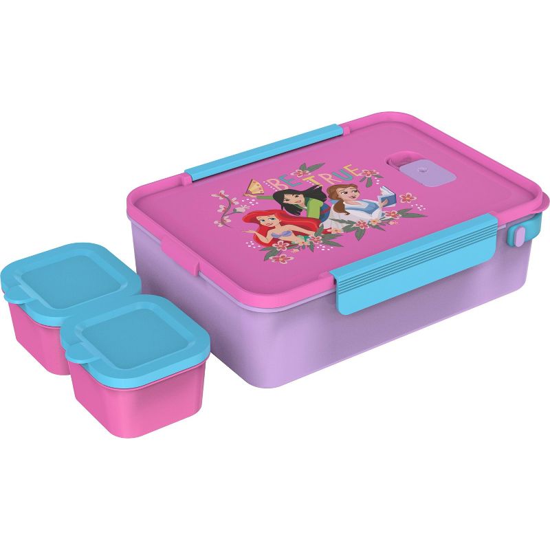 Disney Princess Plastic 3-Section Seal Food Storage Container - Zak Designs, 2 of 5