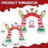 NAYSAYE Christmas Inflatable Holiday Decorations 8.9FT Archway with Santa for Yard and Party Display, Multicolor, 122"*39.4"*106.3" - 4 of 4