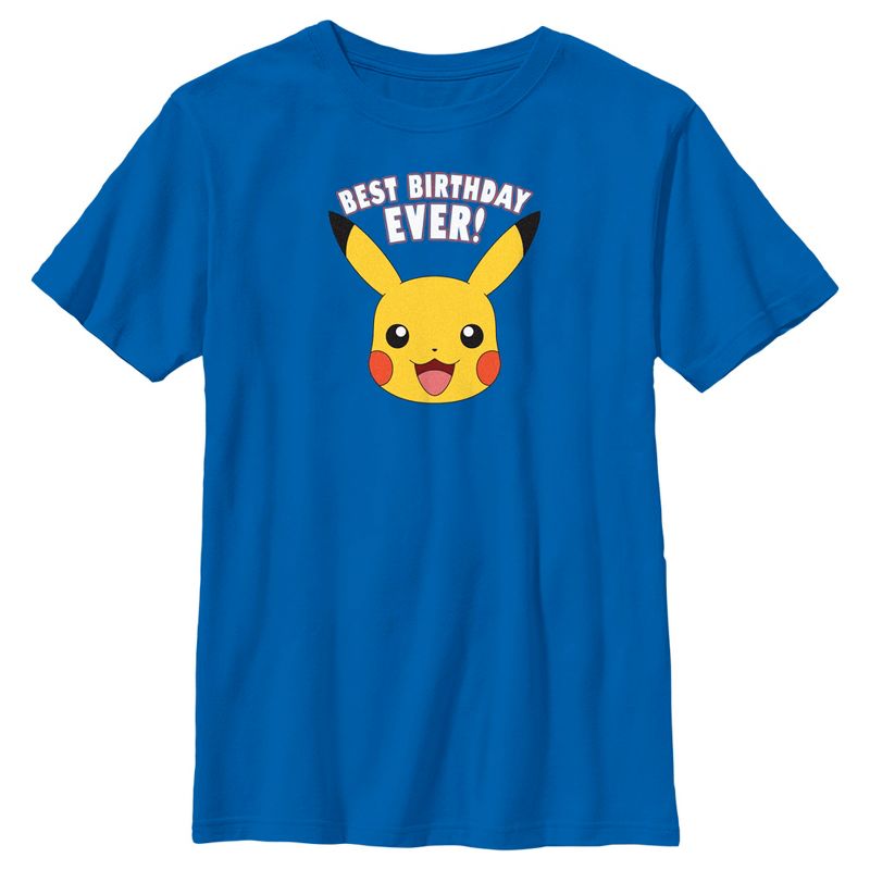 Boy's Pokemon Pikachu Best Birthday Ever T-Shirt, 1 of 6