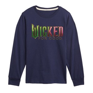 Boys' - Wicked - Green To Pink Logo Long Sleeve Graphic T-Shirt - 1 of 3