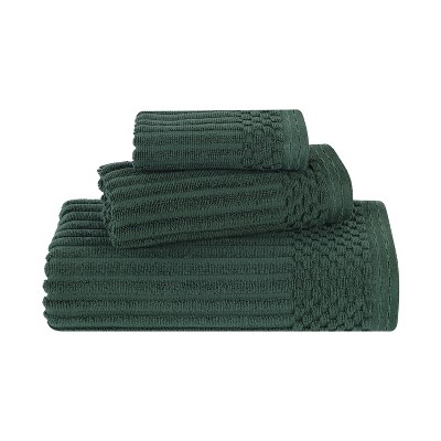 Modern Ribbed Cotton  Assorted Towel Set by Blue Nile Mills