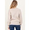 Pinkblush Beige Wide Neck Drop Shoulder Maternity Sweater - 2 of 4