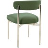 UNISOAR Modern Velvet Dining Chair with Silver Legs Upholstered Armless Side Chair Velvet Beige/Grey Blue/Green - 3 of 4