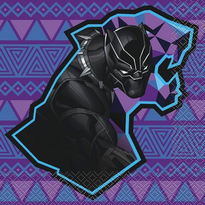 16ct Black Panther Lunch Paper Napkins