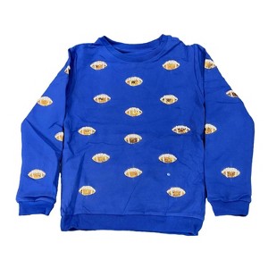 Gender Neutral Kids Game Day Sequin Sweatshirt - Tweenstyle - 1 of 2