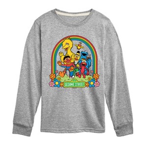 Boys' - Sesame Street - Rainbow-Toddler and Youth Long Sleeve T-Shirt Long Sleeve Graphic T-Shirt - 1 of 3