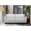 Jedd Genuine Leather Sofa Dove Gray - Armen Living: Hardwood Legs, Semi-Firm, Assembled - 2 of 4