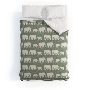 Deny Designs Kids' Little Arrow Design Co Elephants Marching Comforter Bedding Set - 1 of 3