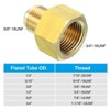 Unique Bargains Fit Air Gas Line Refrigeration Brass SAE 45 Degree Flare Plumbing Connectors - 4 of 4