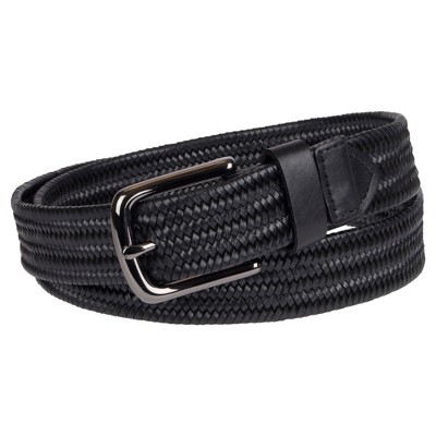 mens black braided belt