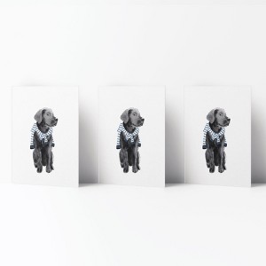 Everyday Greeting Card Pack (3ct) "Preppy Black Lab" by Ramus & Co - 1 of 4