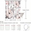 Pink Gray Flower Shower Curtain, Watercolor Floral Bath Decor, 72 Wx 72 H - 4 of 4