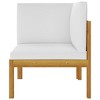 vidaXL Patio Lounge Set Outdoor Sectional Sofa with Cushions Solid Acacia Wood - 4 of 4