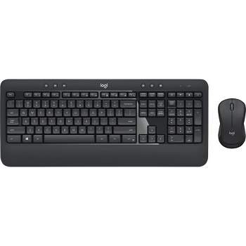Logitech MK540 Wireless Keyboard Mouse Combo - USB Wireless RF Keyboard - Black - USB Wireless RF Mouse - Optical - 1000 dpi - 3 Button - Scroll Wheel